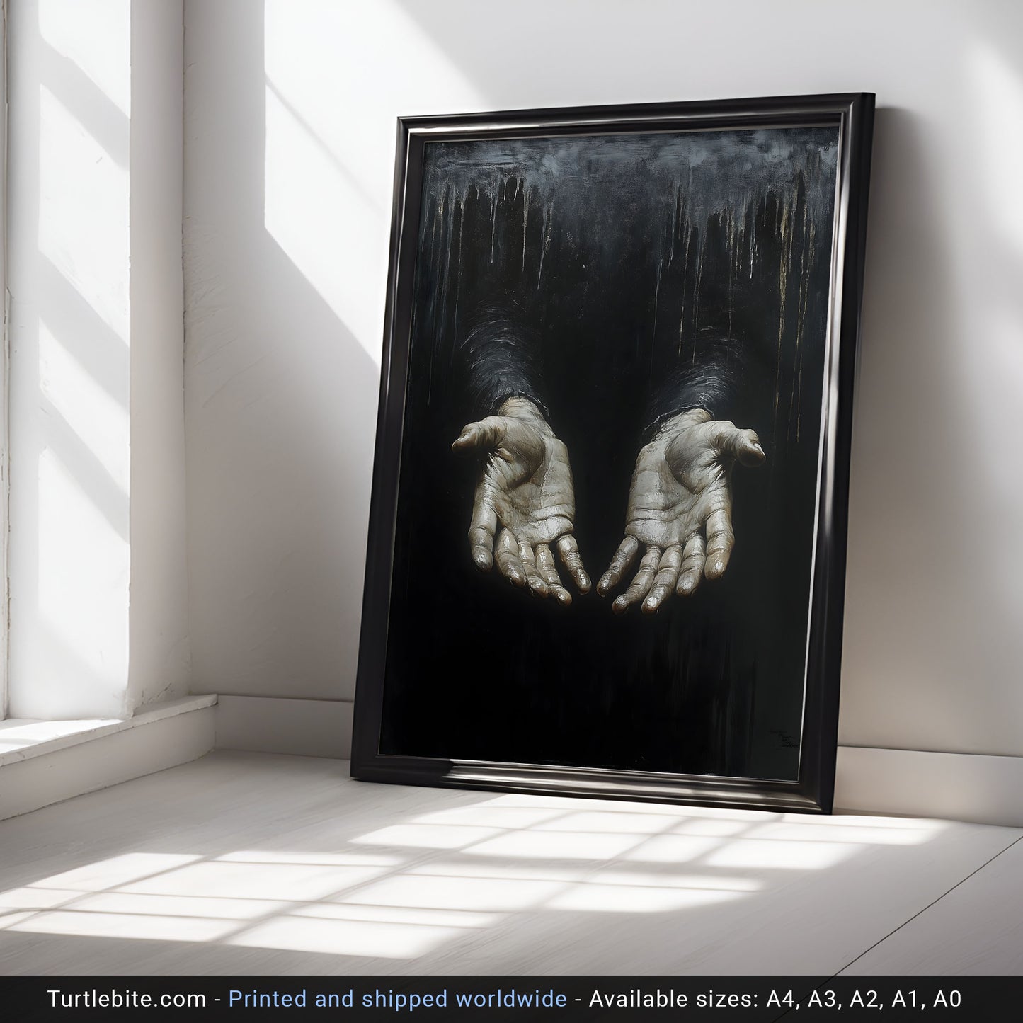 Gothic Reaching Hands Poster - Dark and Moody Wall Decor