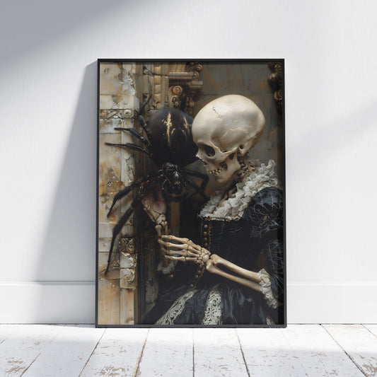 Macabre Meeting of Beauty and the Spider - Gothic Wall Art