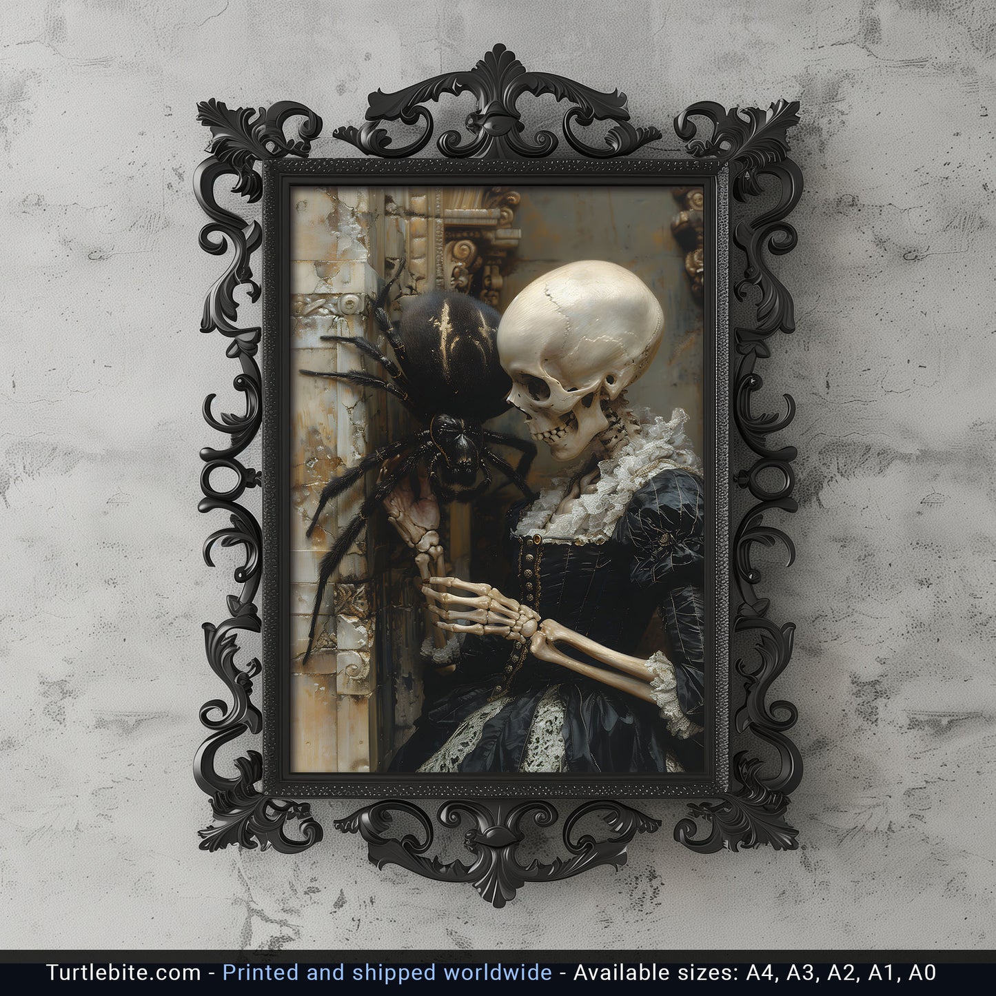 Macabre Meeting of Beauty and the Spider - Gothic Wall Art