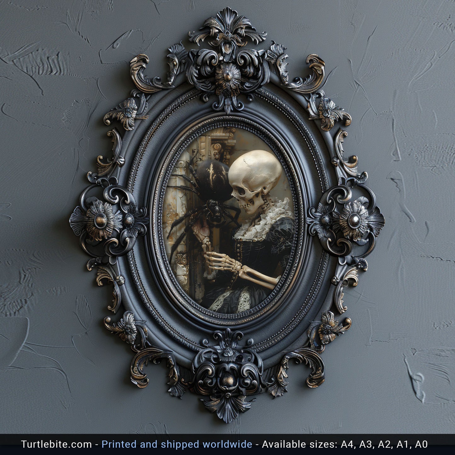 Macabre Meeting of Beauty and the Spider - Gothic Wall Art