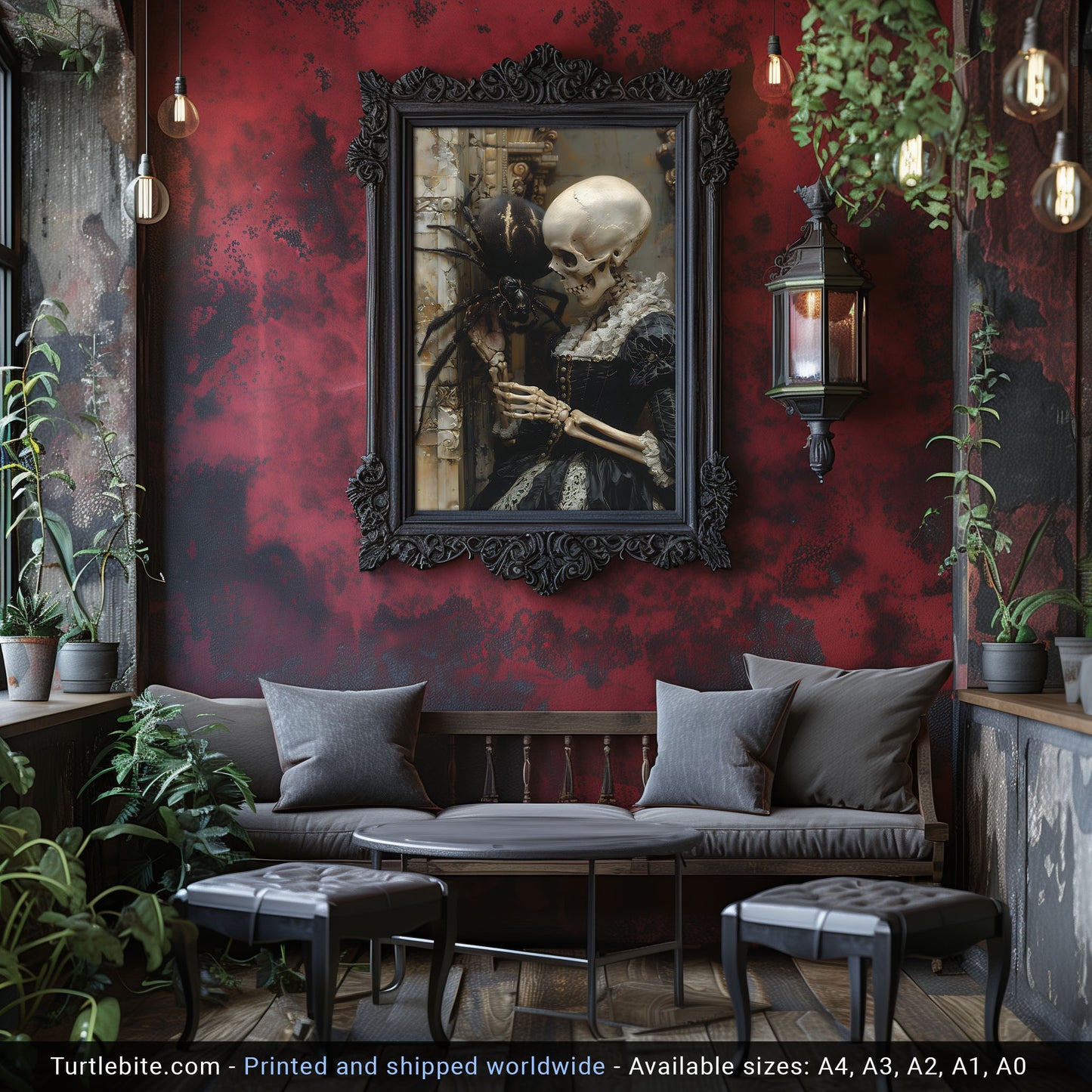 Macabre Meeting of Beauty and the Spider - Gothic Wall Art