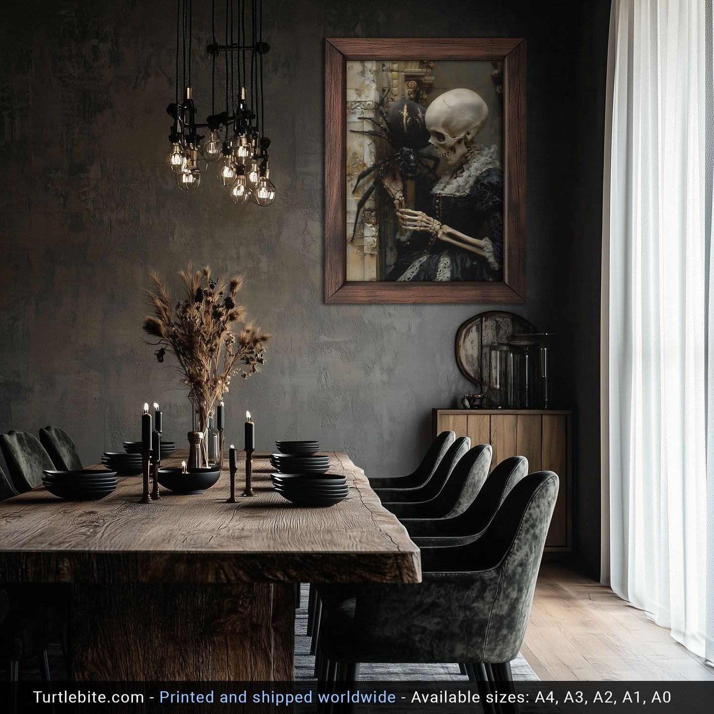 Macabre Meeting of Beauty and the Spider - Gothic Wall Art