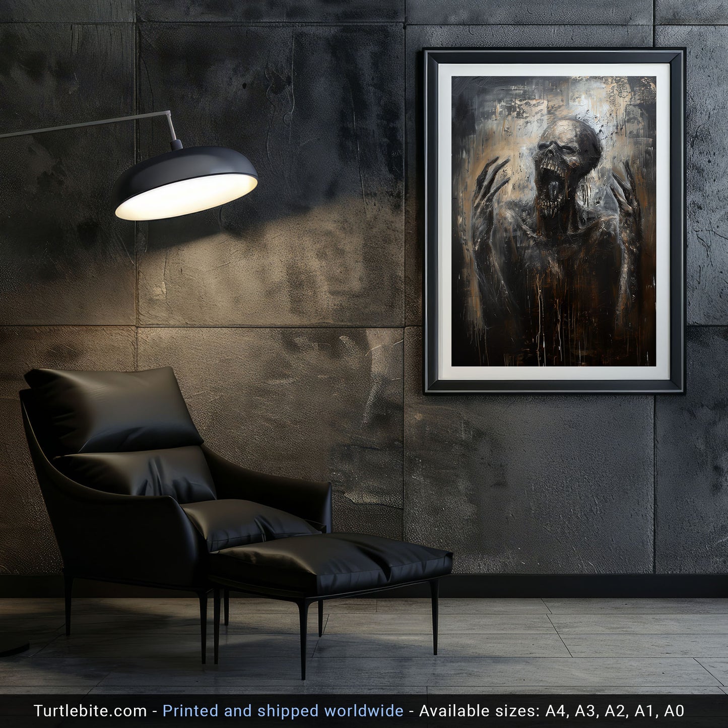 Gritty Scary Oil Painting of Soul leaving Body, Gothic Dark Poster Print, Moody Wall Art