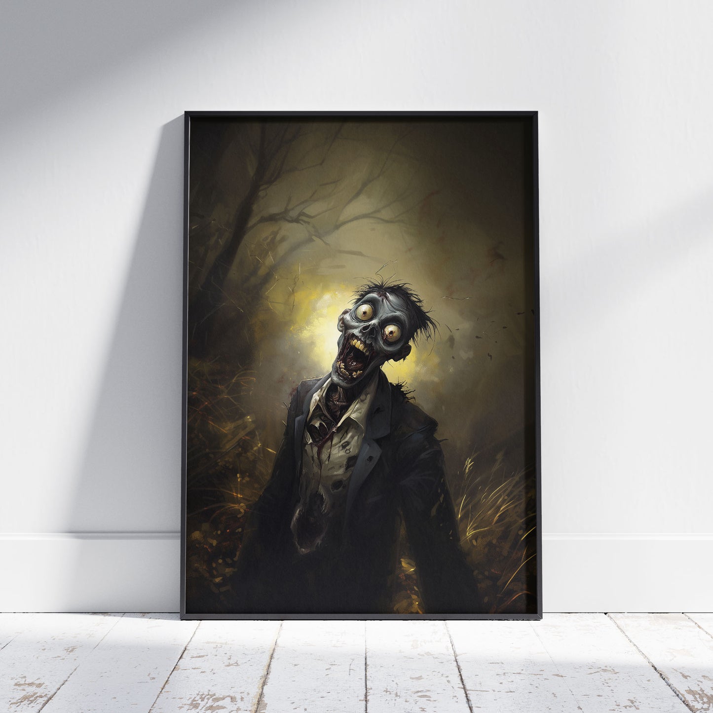 Hilarious Zombie Poster, Chilling Wall Decor, Dark and Creepy Posters, Gruesome Art Prints