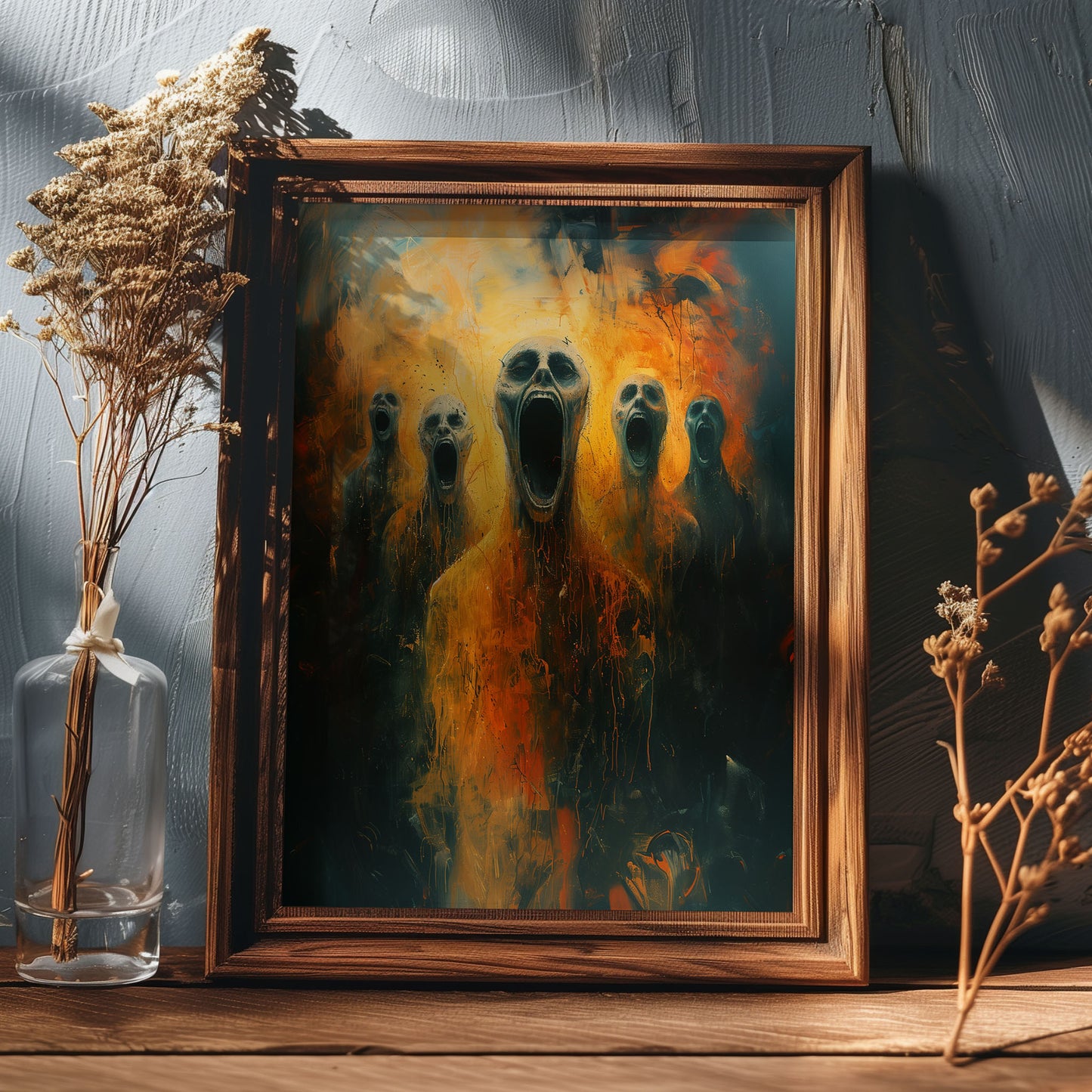 Screams from Hell Poster - Dark Gothic Painting - Horror Art Print
