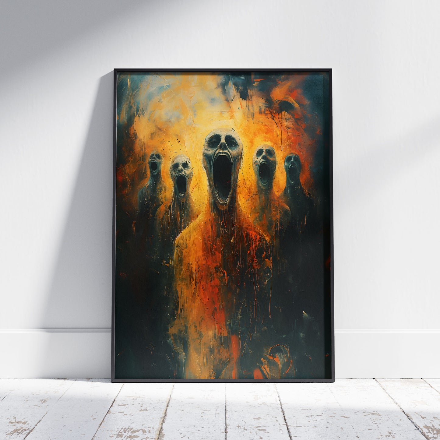 Screams from Hell Poster - Dark Gothic Painting - Horror Art Print