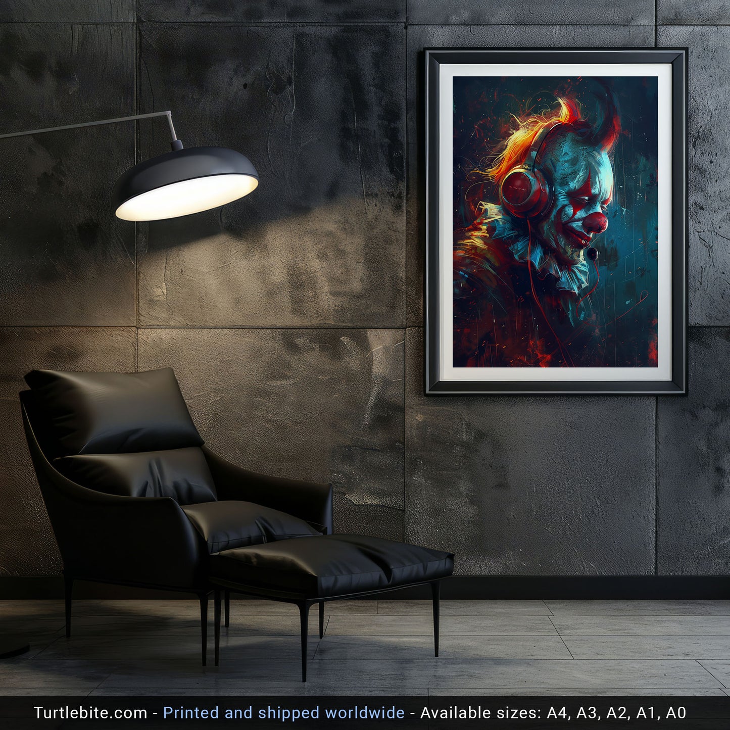 Spooky Clowncore Art for Gothic Aesthetic Decor - Dark Wall Poster