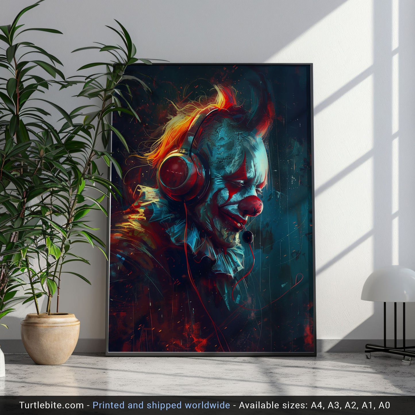 Spooky Clowncore Art for Gothic Aesthetic Decor - Dark Wall Poster