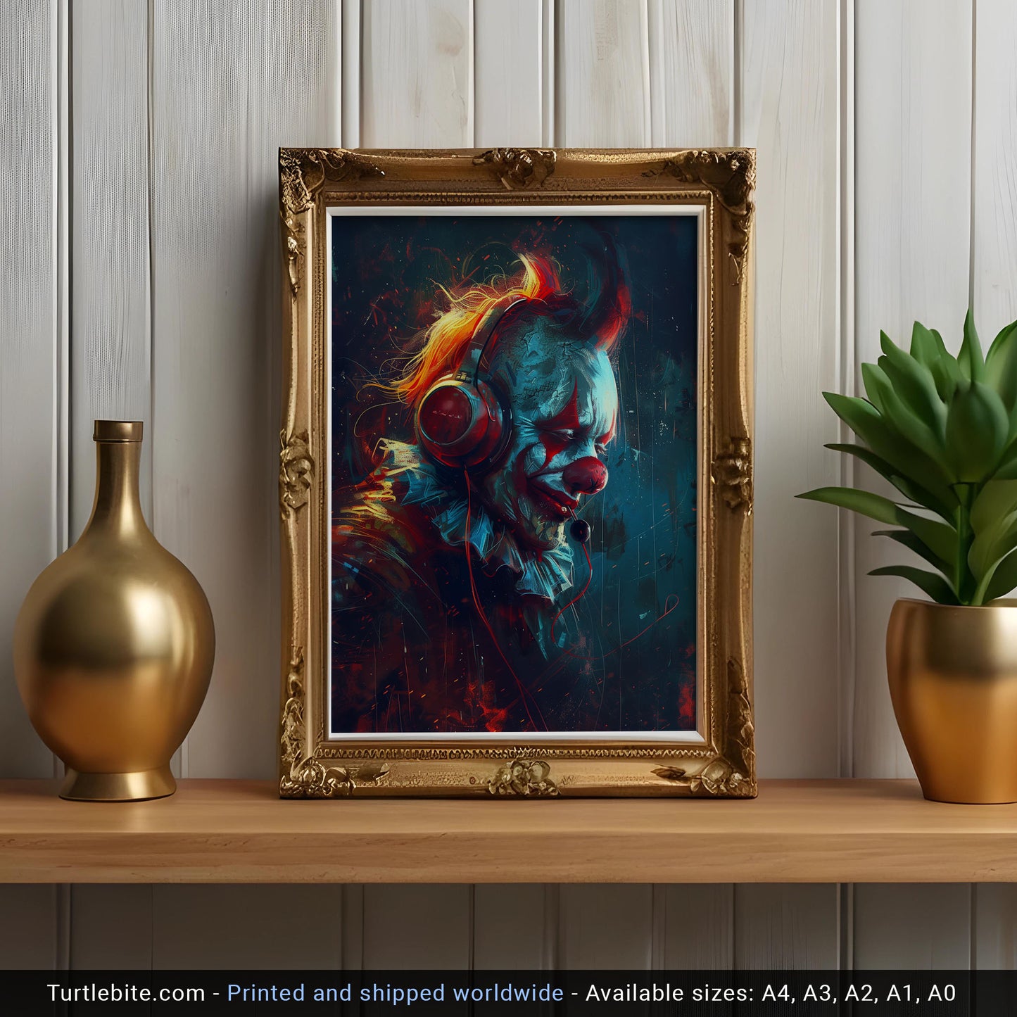 Spooky Clowncore Art for Gothic Aesthetic Decor - Dark Wall Poster