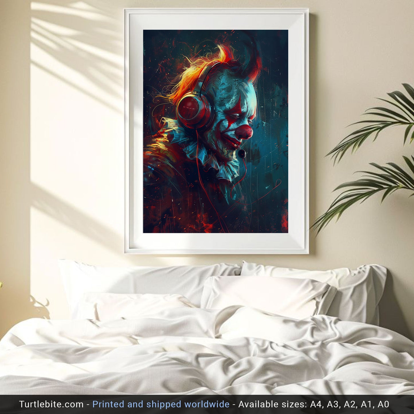 Spooky Clowncore Art for Gothic Aesthetic Decor - Dark Wall Poster