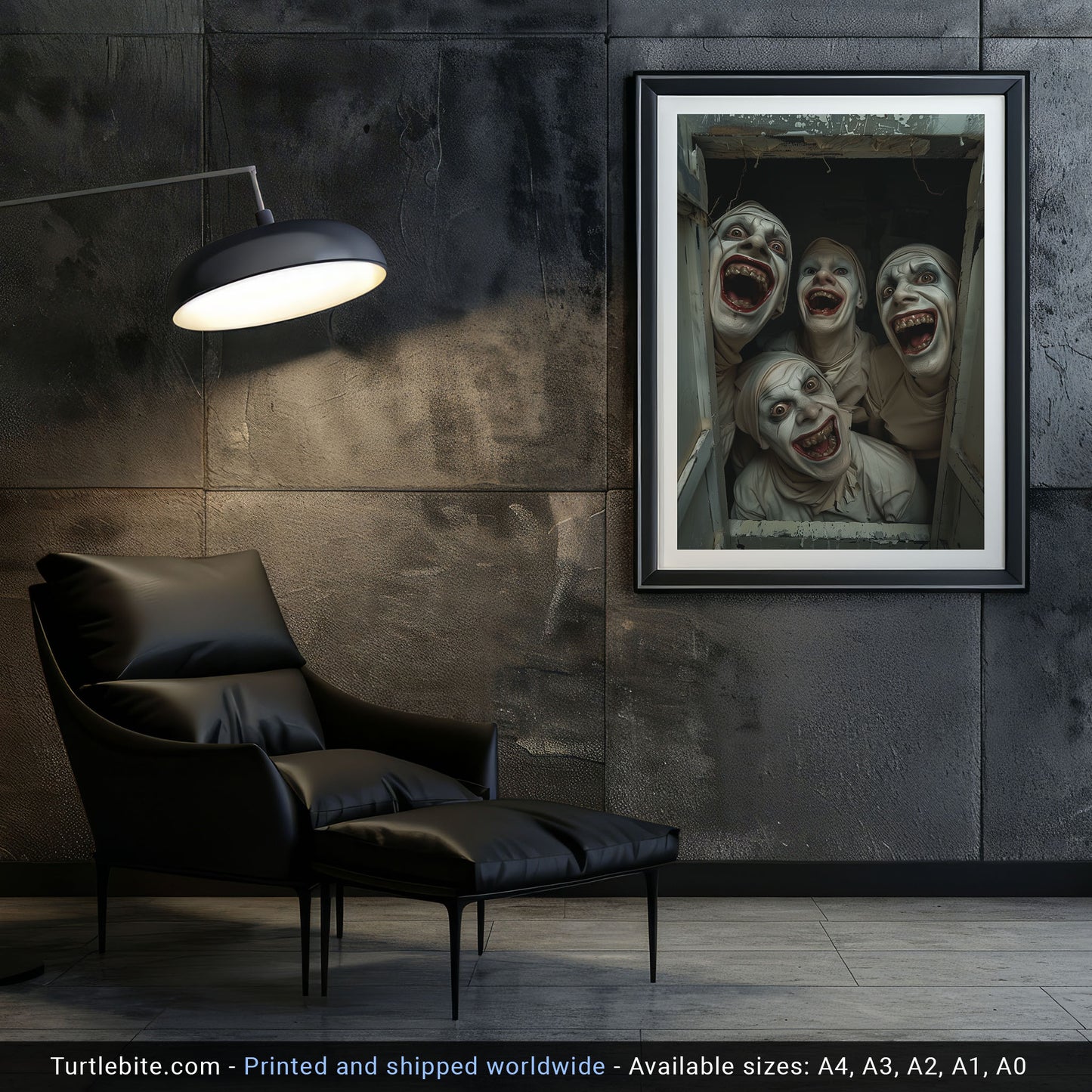 Tadaaa! Creepy Good Old Friends Party Poster - Dark Spooky Whimsigoth Eerie Wall Art - Dark Clowns Print