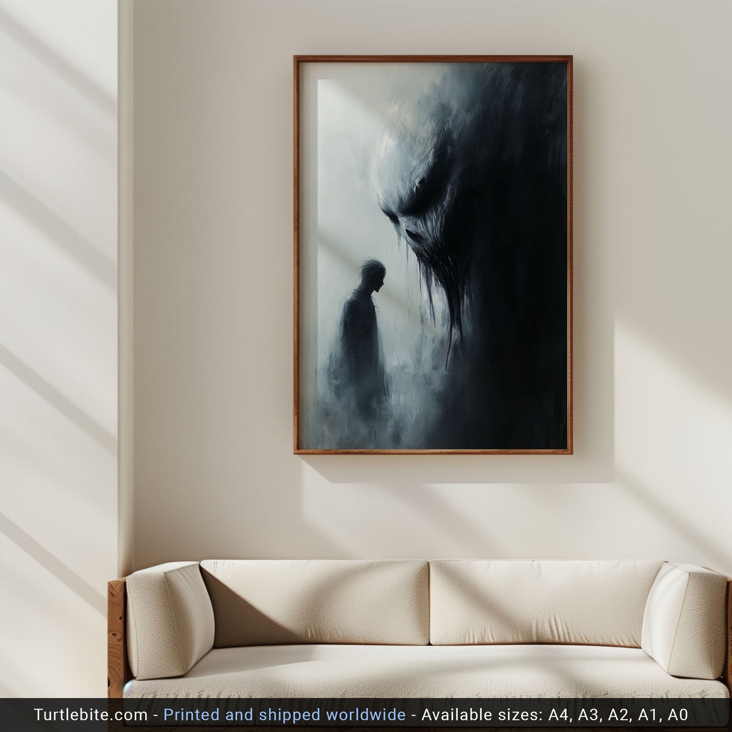 Whispering Nightmare Creature Painting - Spooky Dark Fine Art Print - Scary Poster Artwork