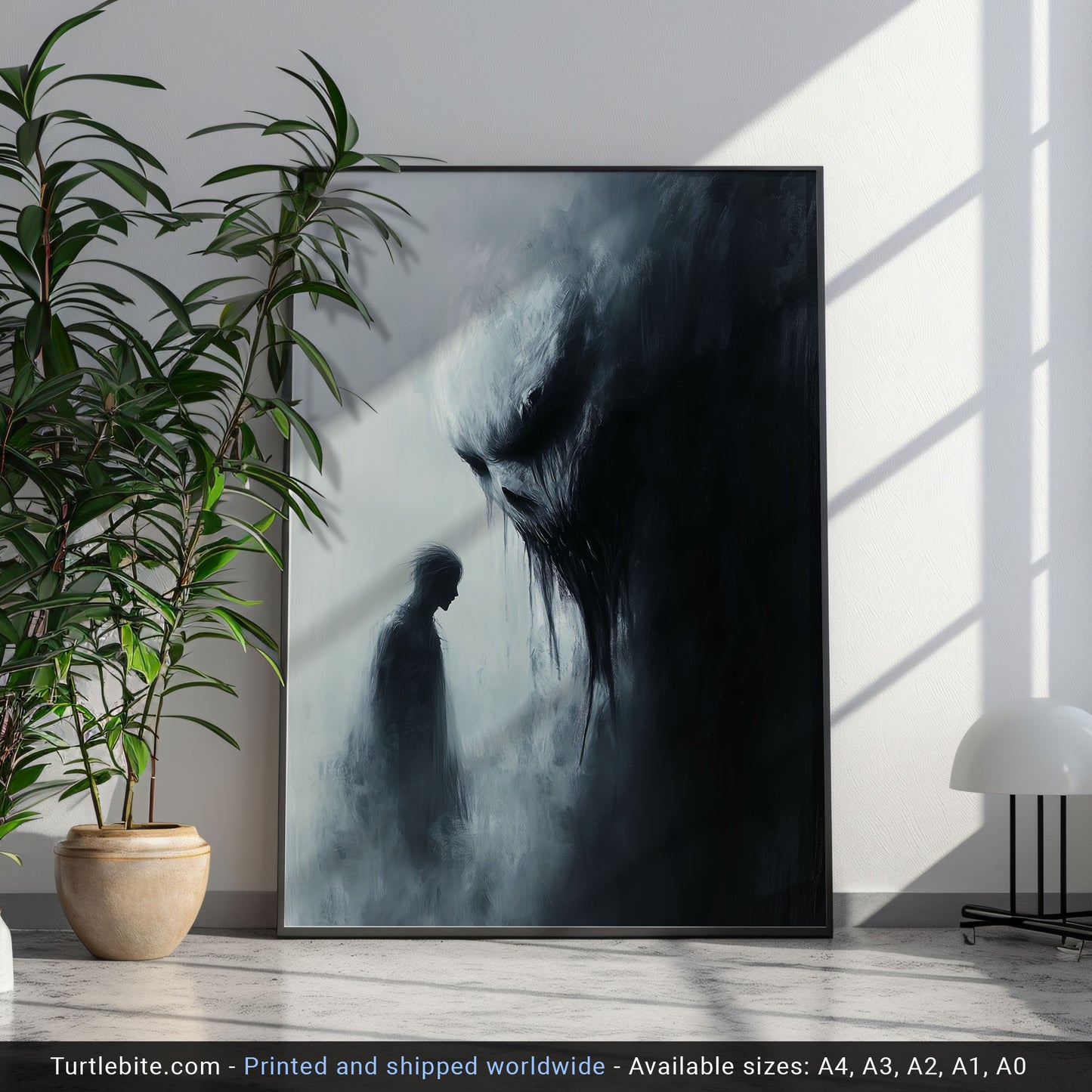 Whispering Nightmare Creature Painting - Spooky Dark Fine Art Print - Scary Poster Artwork