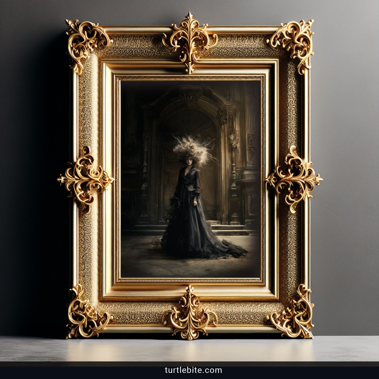 Bad Hair Day Gothic Wall Art - Victorian Woman Dark Fantasy Print