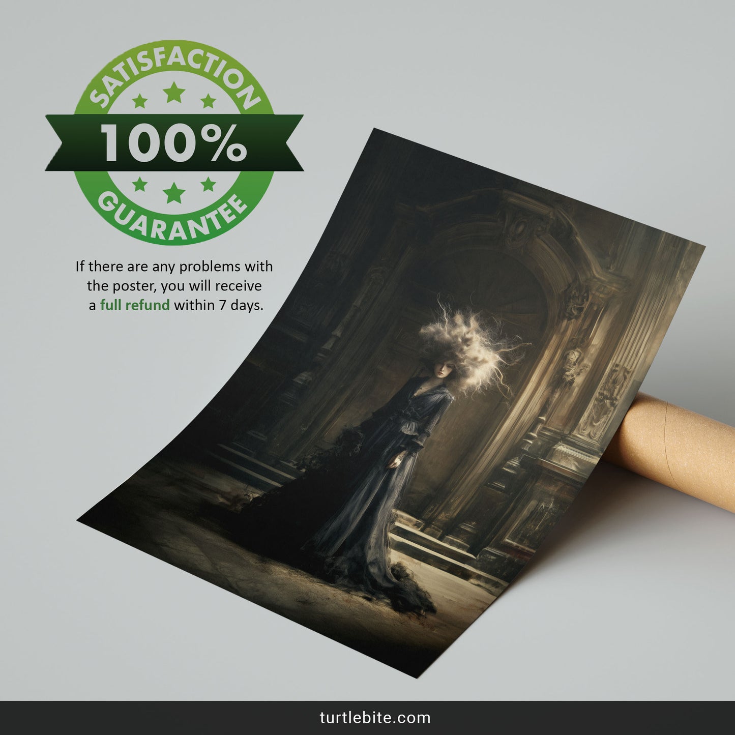 Bad Hair Day Gothic Wall Art - Victorian Woman Dark Fantasy Print