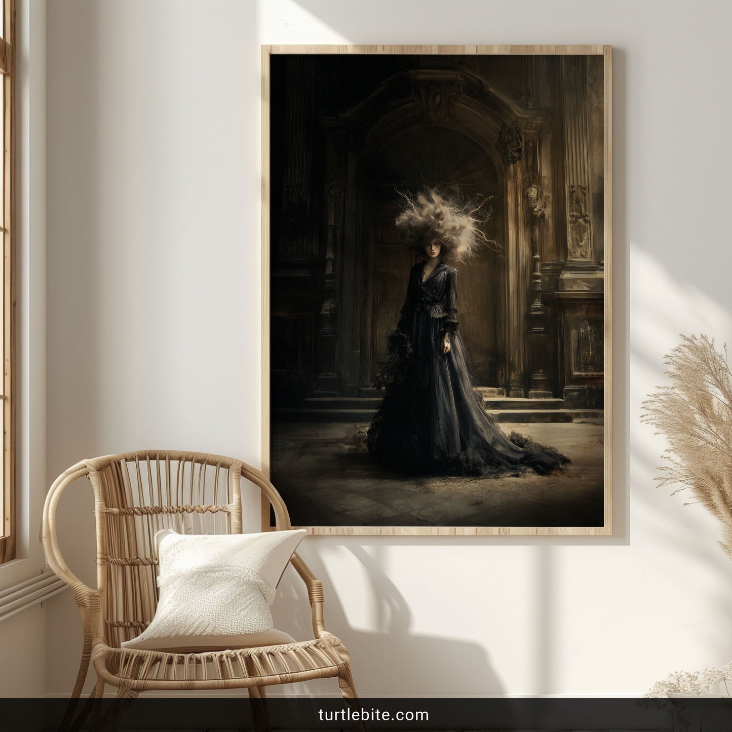 Bad Hair Day Gothic Wall Art - Victorian Woman Dark Fantasy Print