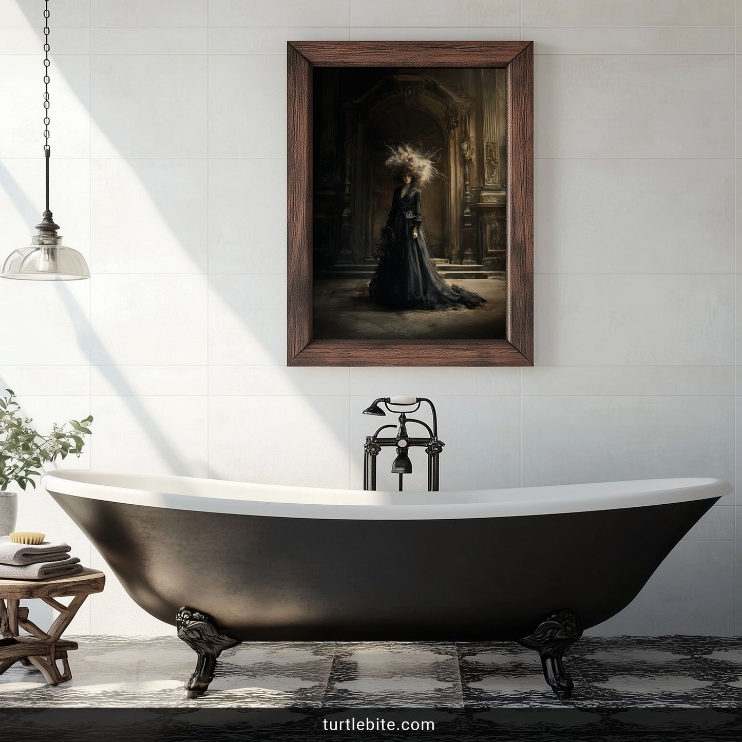 Bad Hair Day Gothic Wall Art - Victorian Woman Dark Fantasy Print