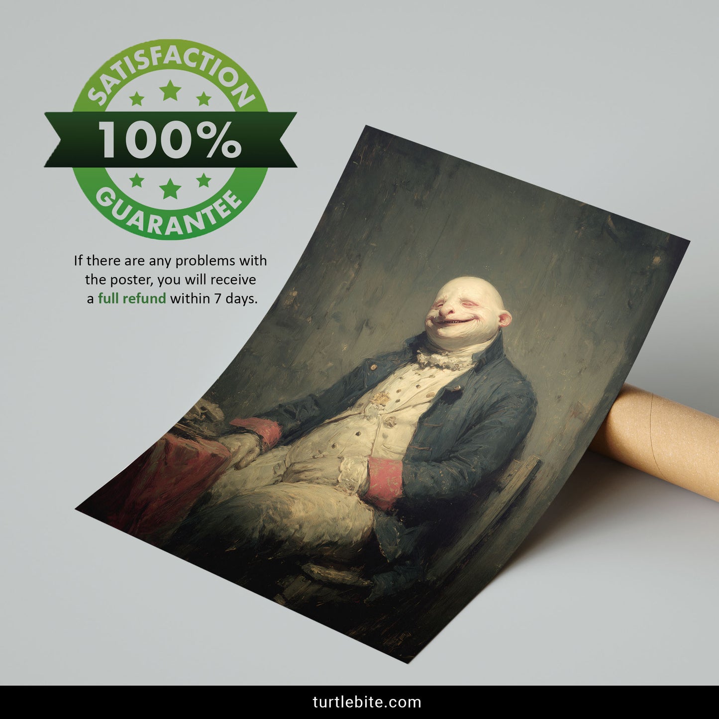 Baroque Art Print, Grotesque Portrait Poster, Disturbing Decor
