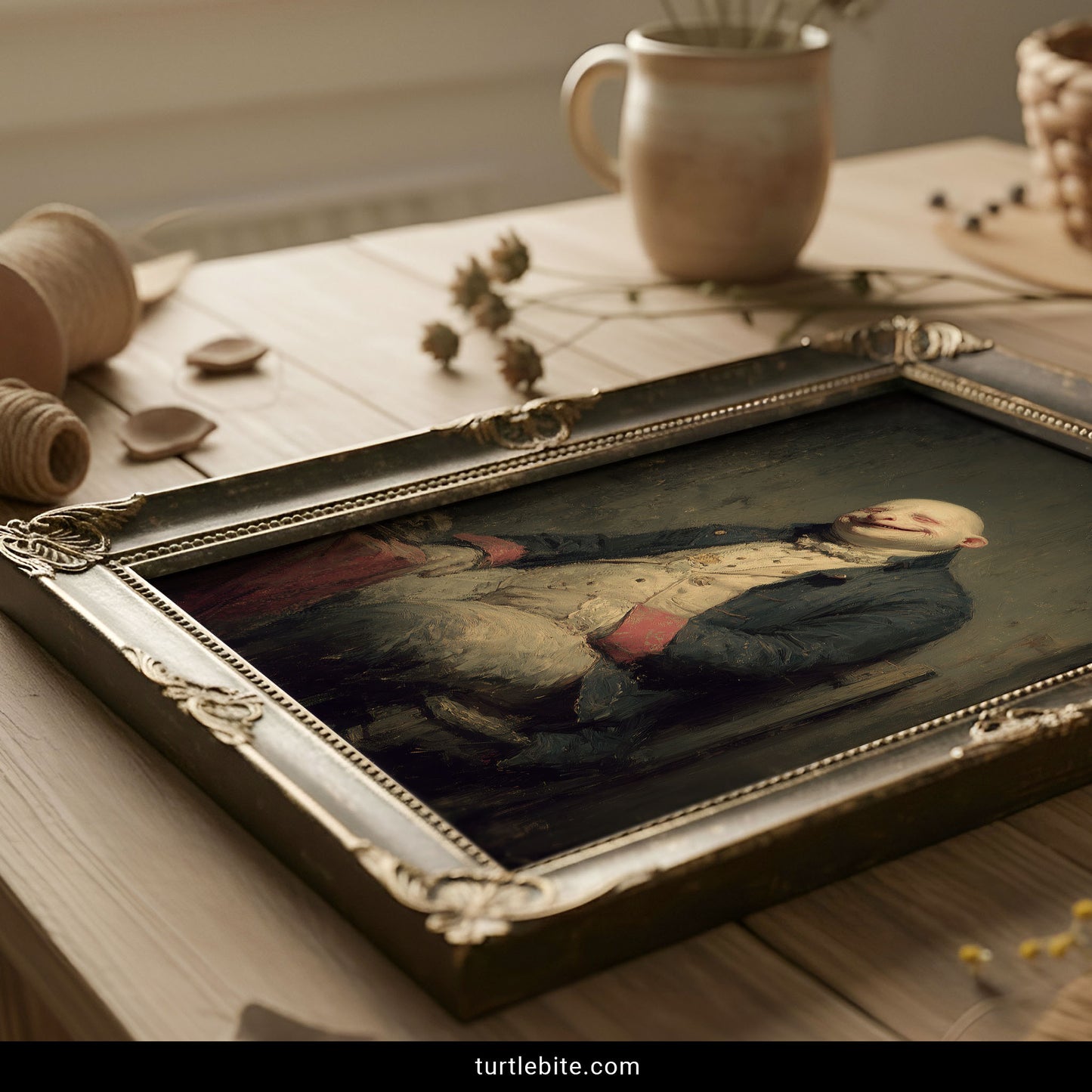 Baroque Art Print, Grotesque Portrait Poster, Disturbing Decor