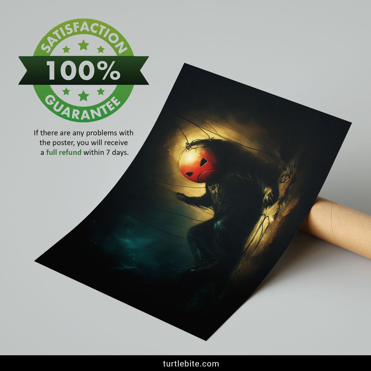 Creepy Cute Puppet Horror Art Print, Gothic Wall Art