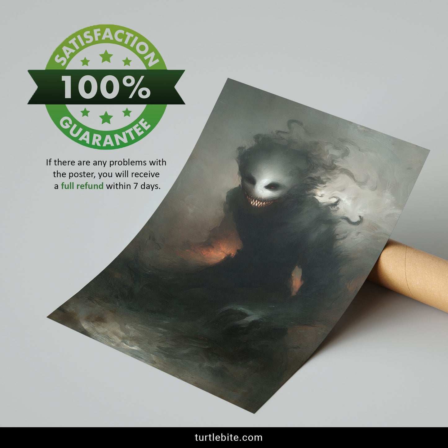 Creepy Ghost Demon Art, Horror Poster, Dark Wall Art