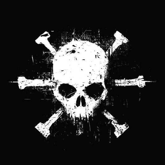 Skull Crossbones Gothic T-Shirt, Dark Art Grunge Clothing