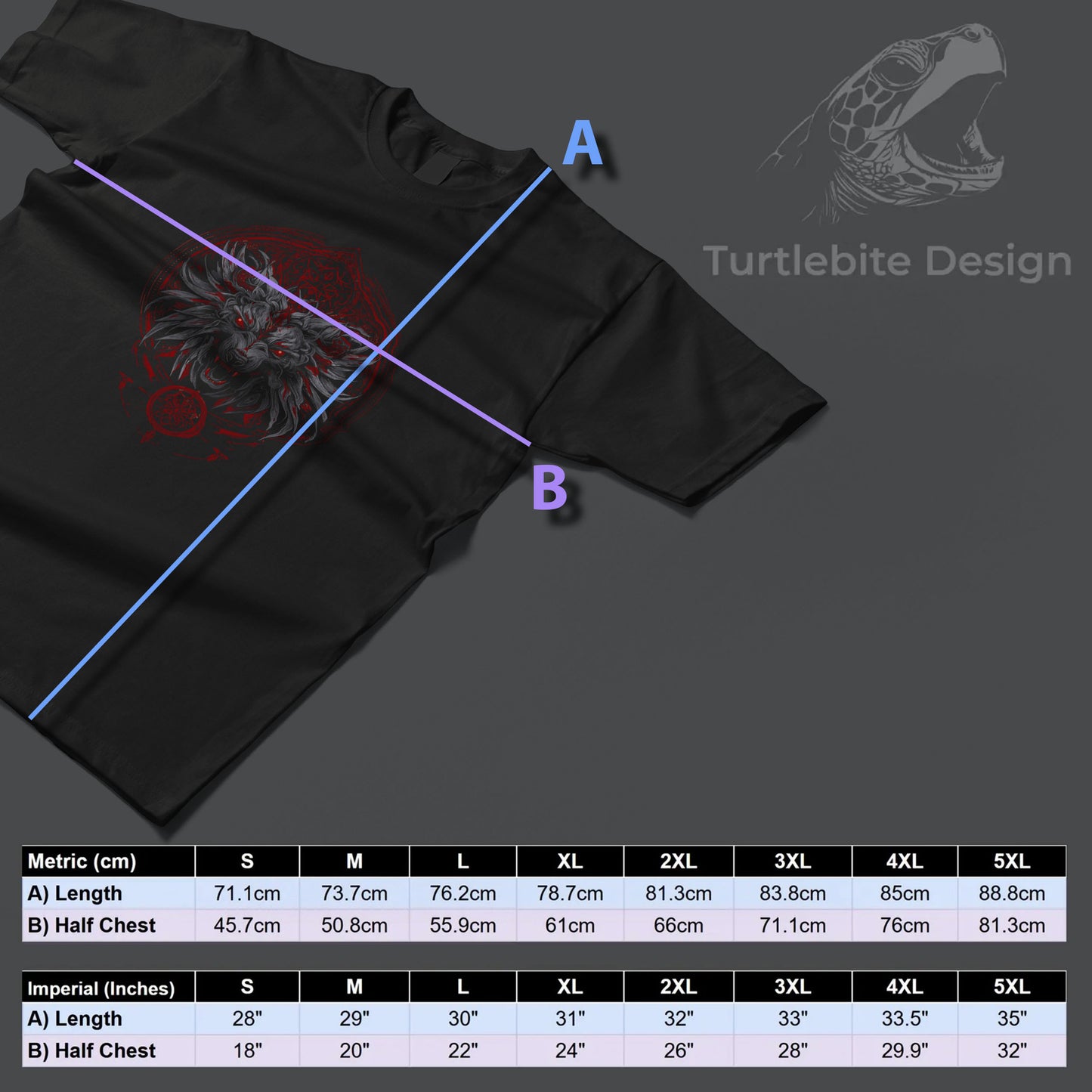 Dark alternative fashion shirt with intricate demonic wolf and occult sacred geometry