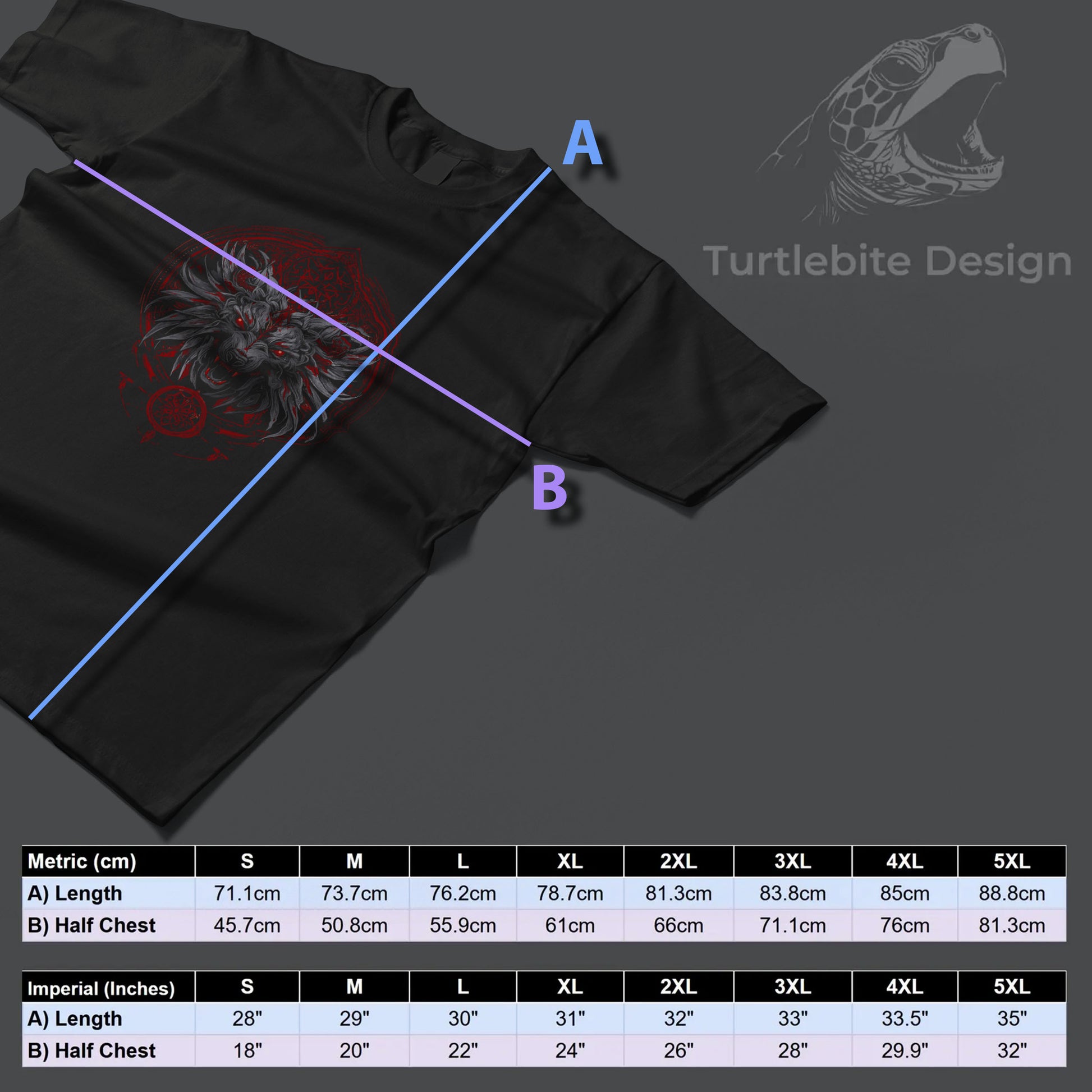 Dark alternative fashion shirt with intricate demonic wolf and occult sacred geometry
