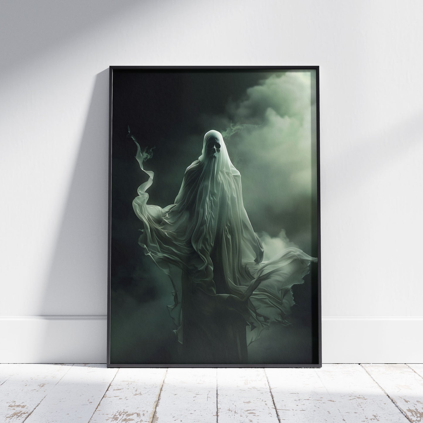 Moonlight Ghostly Presence Wall Hanging - Spooky Home Art Print