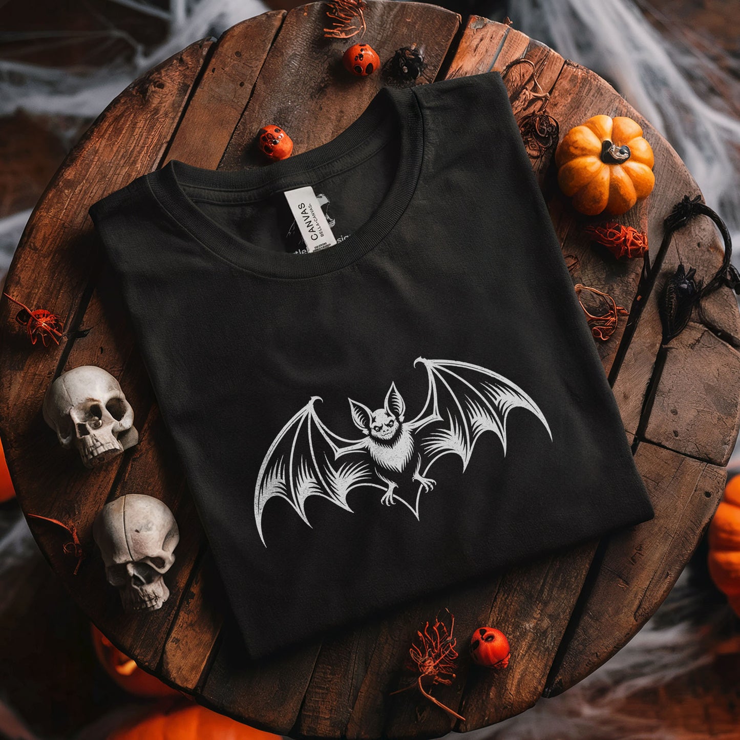 Gothic Bat T-Shirt – Demon Wings Graphic Tee