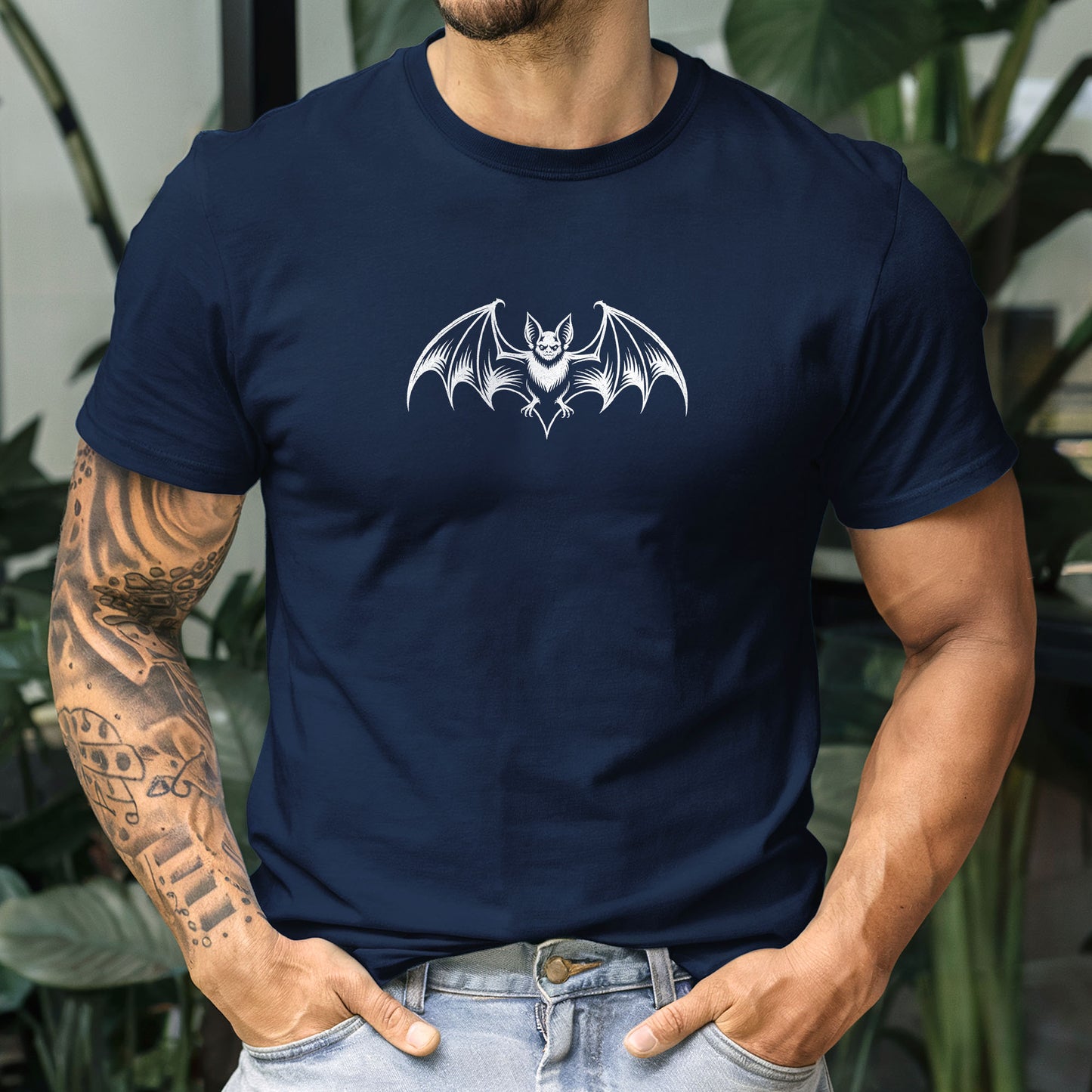 Gothic Bat T-Shirt – Demon Wings Graphic Tee