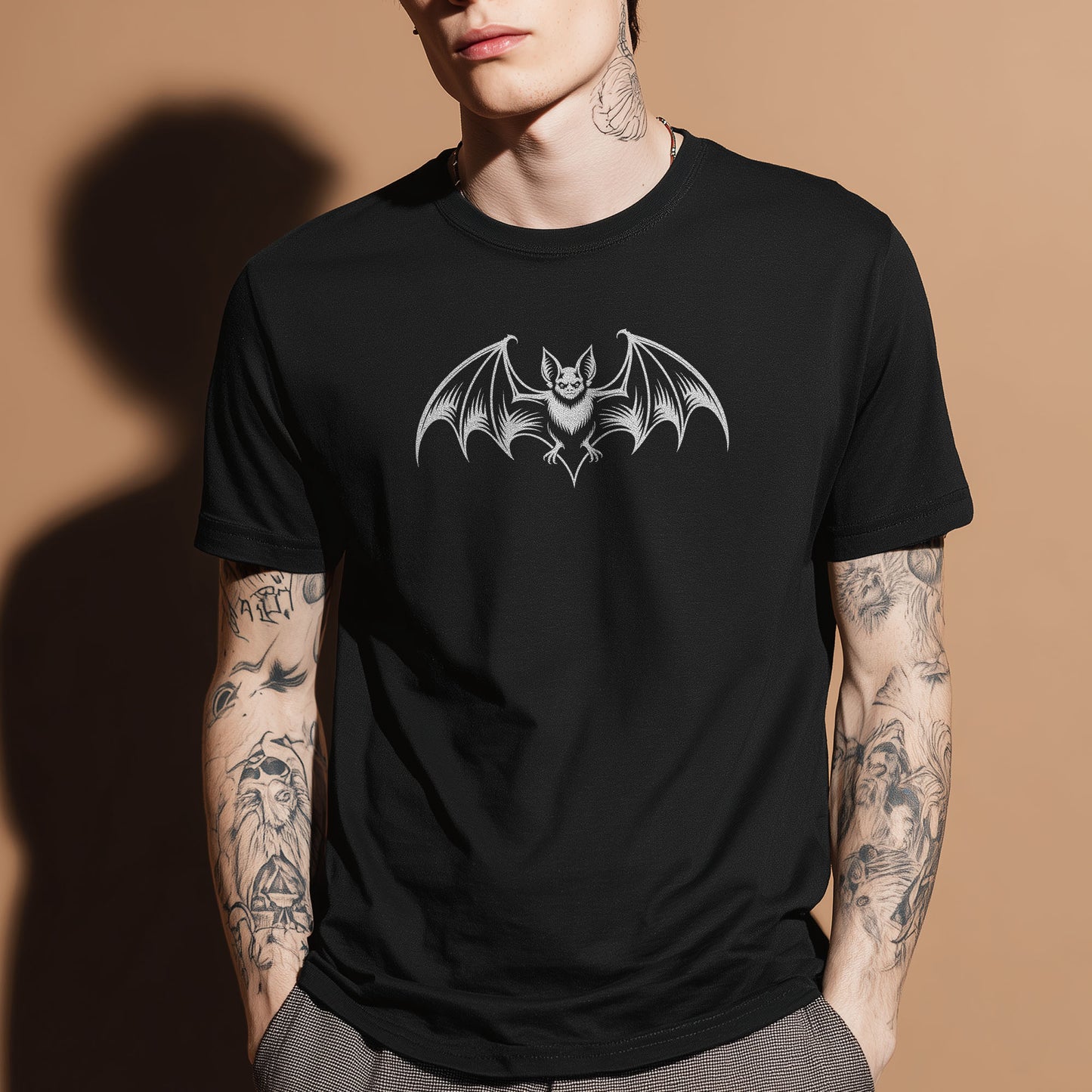 Gothic Bat T-Shirt – Demon Wings Graphic Tee