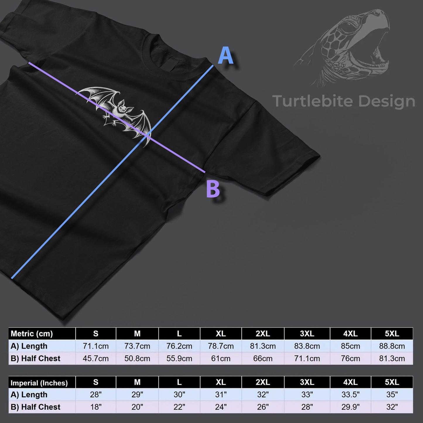 Gothic Bat T-Shirt – Demon Wings Graphic Tee