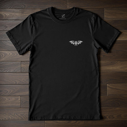 Gothic Bat T-Shirt – Vintage Woodcut Vampire Bat Tee