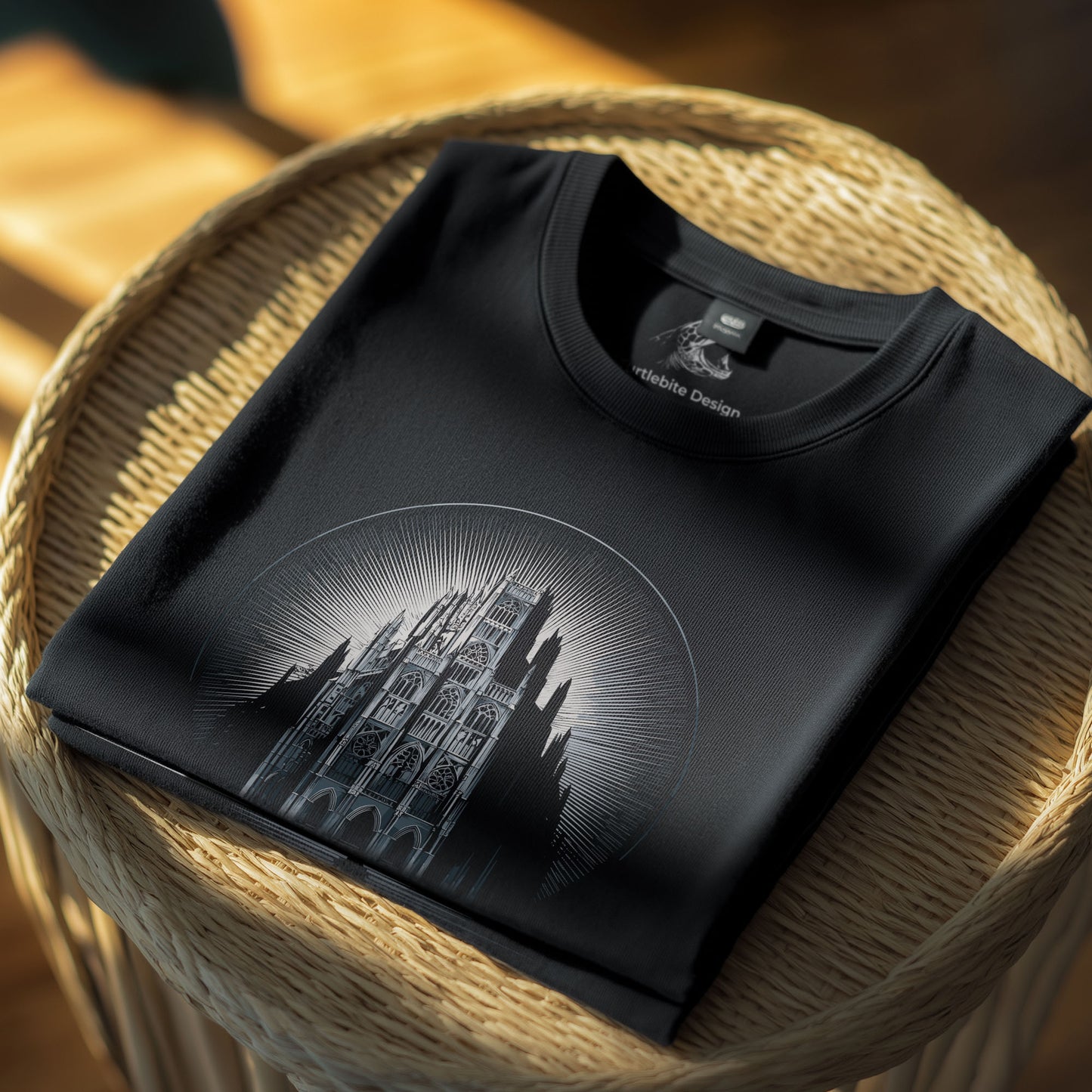 Dark academia gothic cathedral t-shirt design