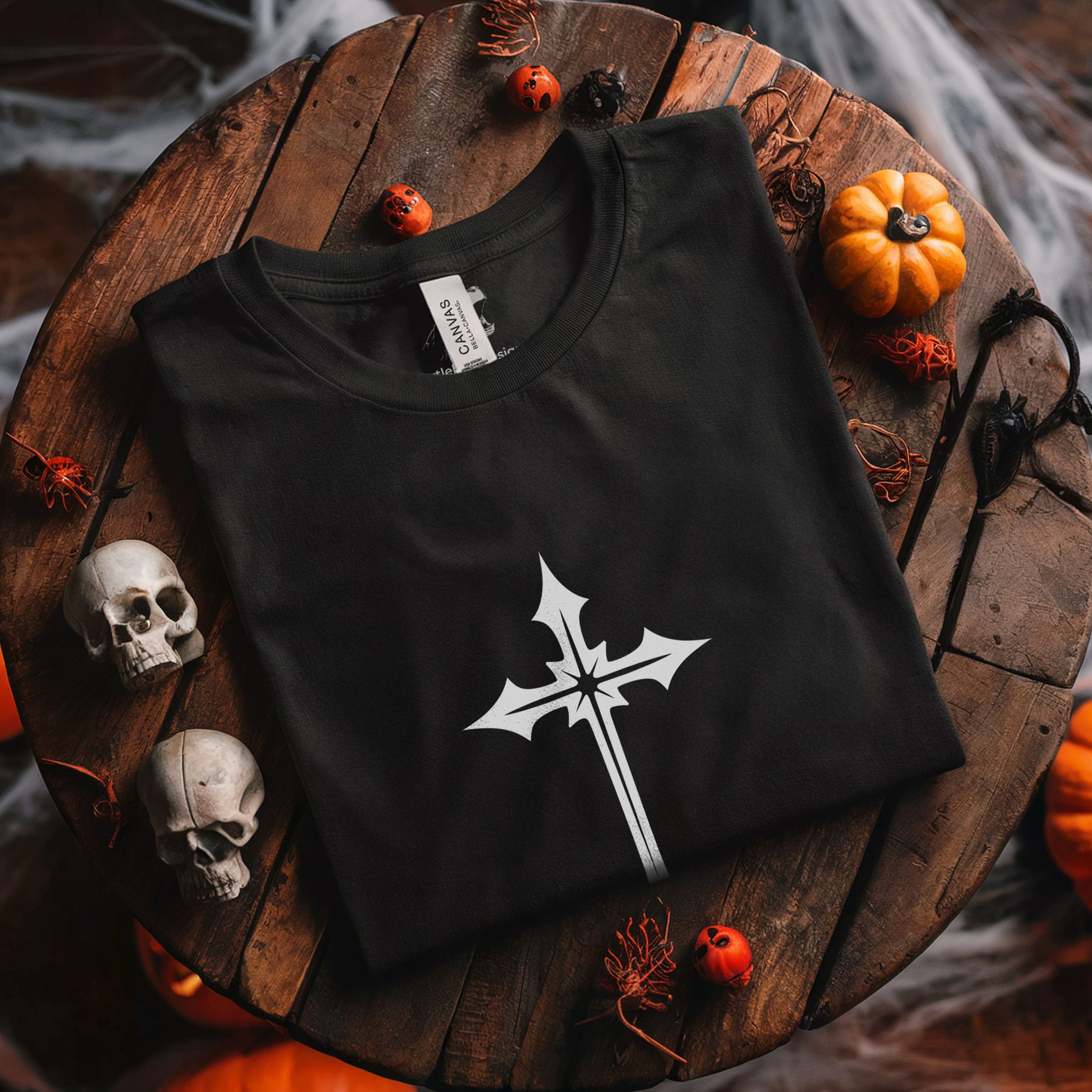 Gothic Cross Tee, Dark Alternative Fashion T-Shirt – Turtlebite Design