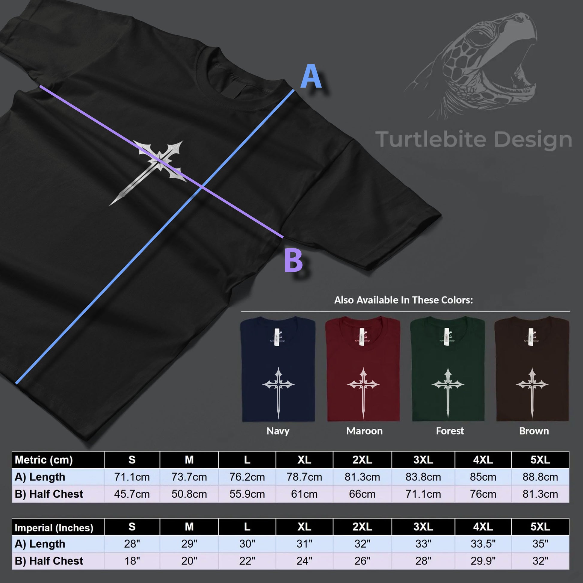 Alternative fashion gothic cross shirt