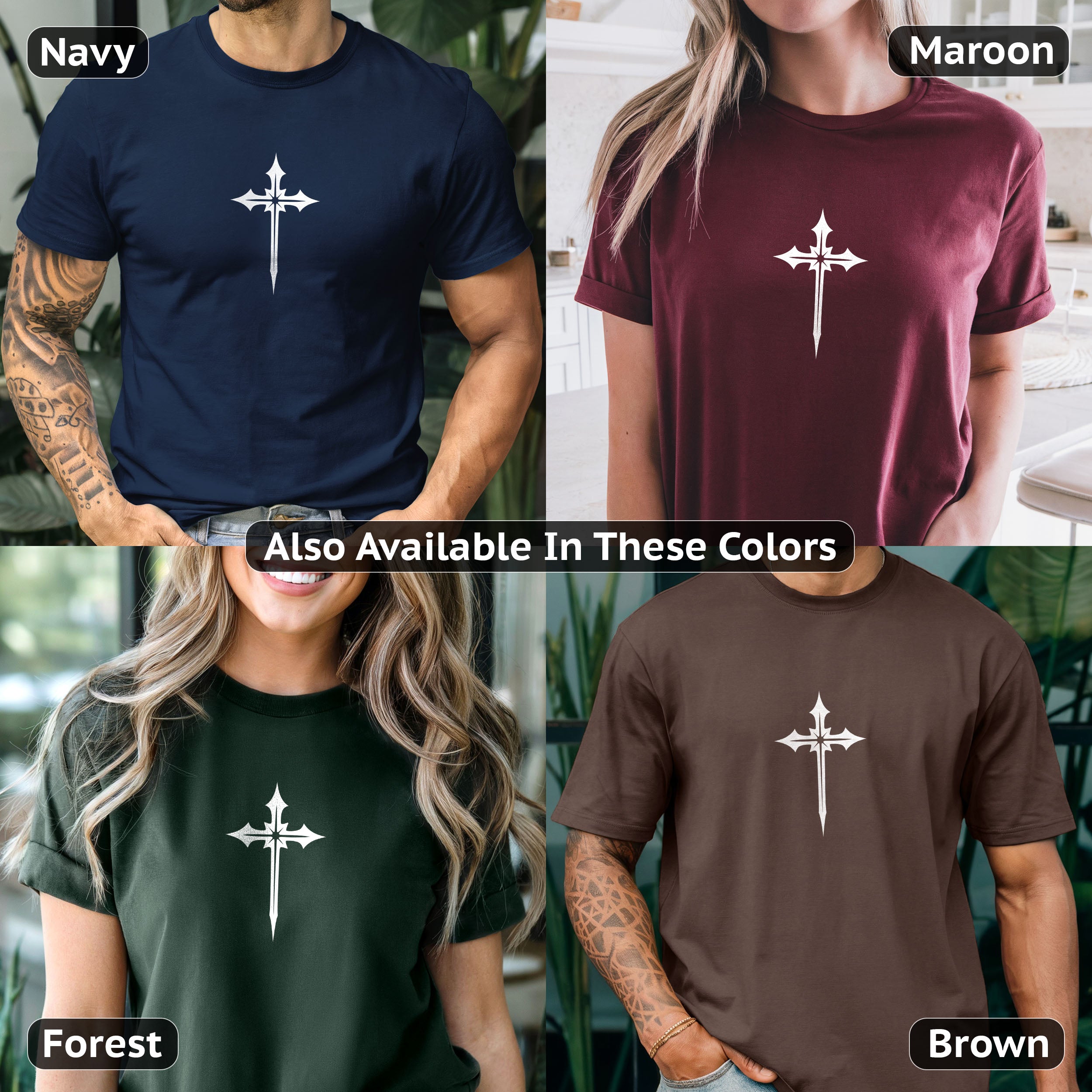Gothic Cross Tee, Dark Alternative Fashion T-Shirt – Turtlebite Design