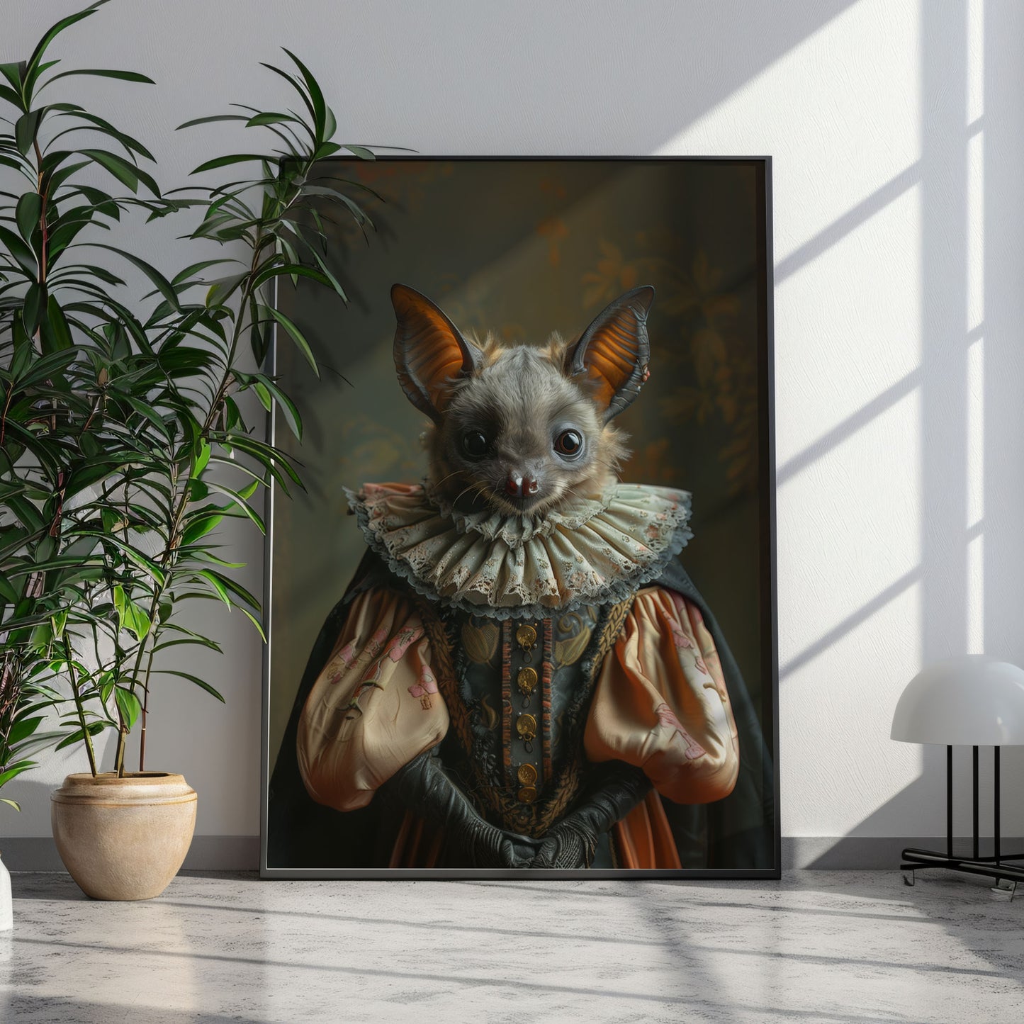 Dark Aesthetic Wall Art - Gothic Bat in Dress Poster for a Unique Look