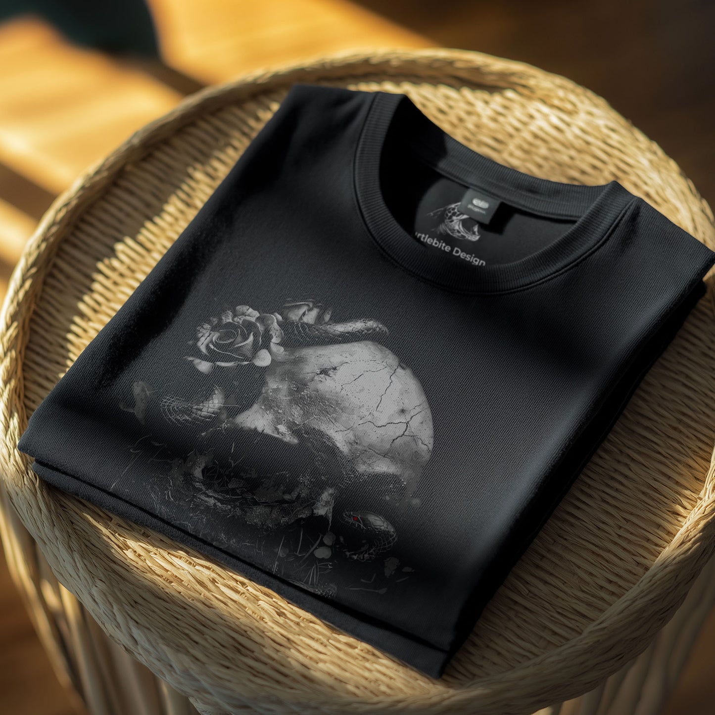 Gothic Skull Shirt – Rose & Snake Dark Art Tee