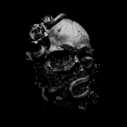 Gothic Skull Shirt – Rose & Snake Dark Art Tee