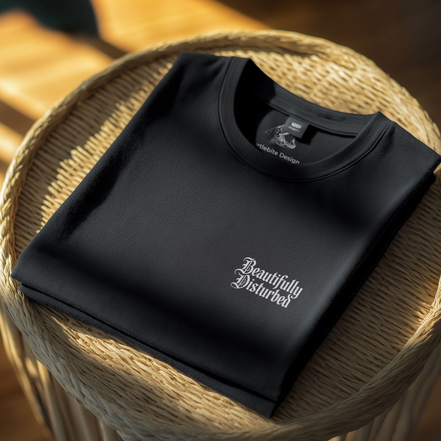 Gothic Text Tee – Beautifully Disturbed Graphic Shirt