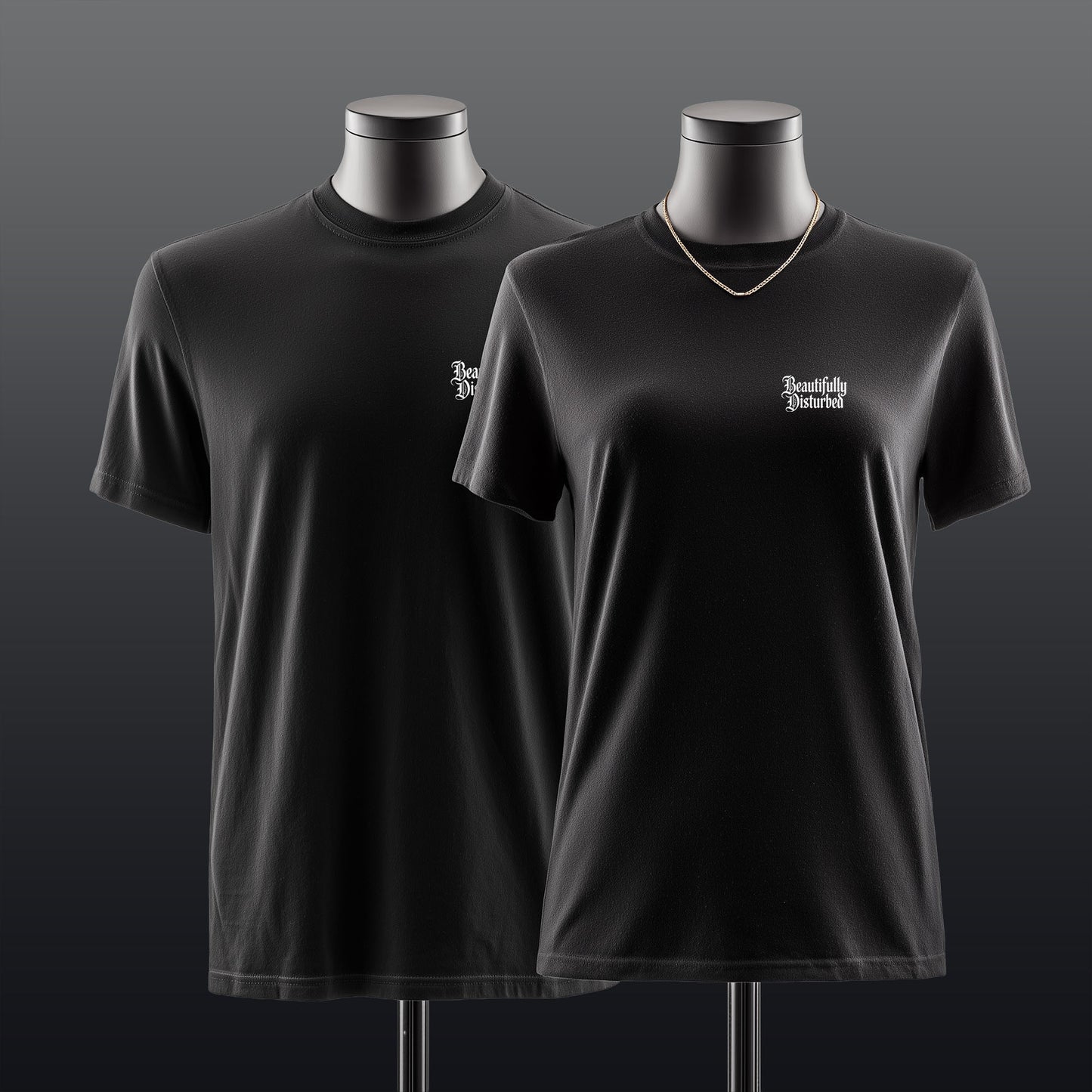 Gothic Text Tee – Beautifully Disturbed Graphic Shirt