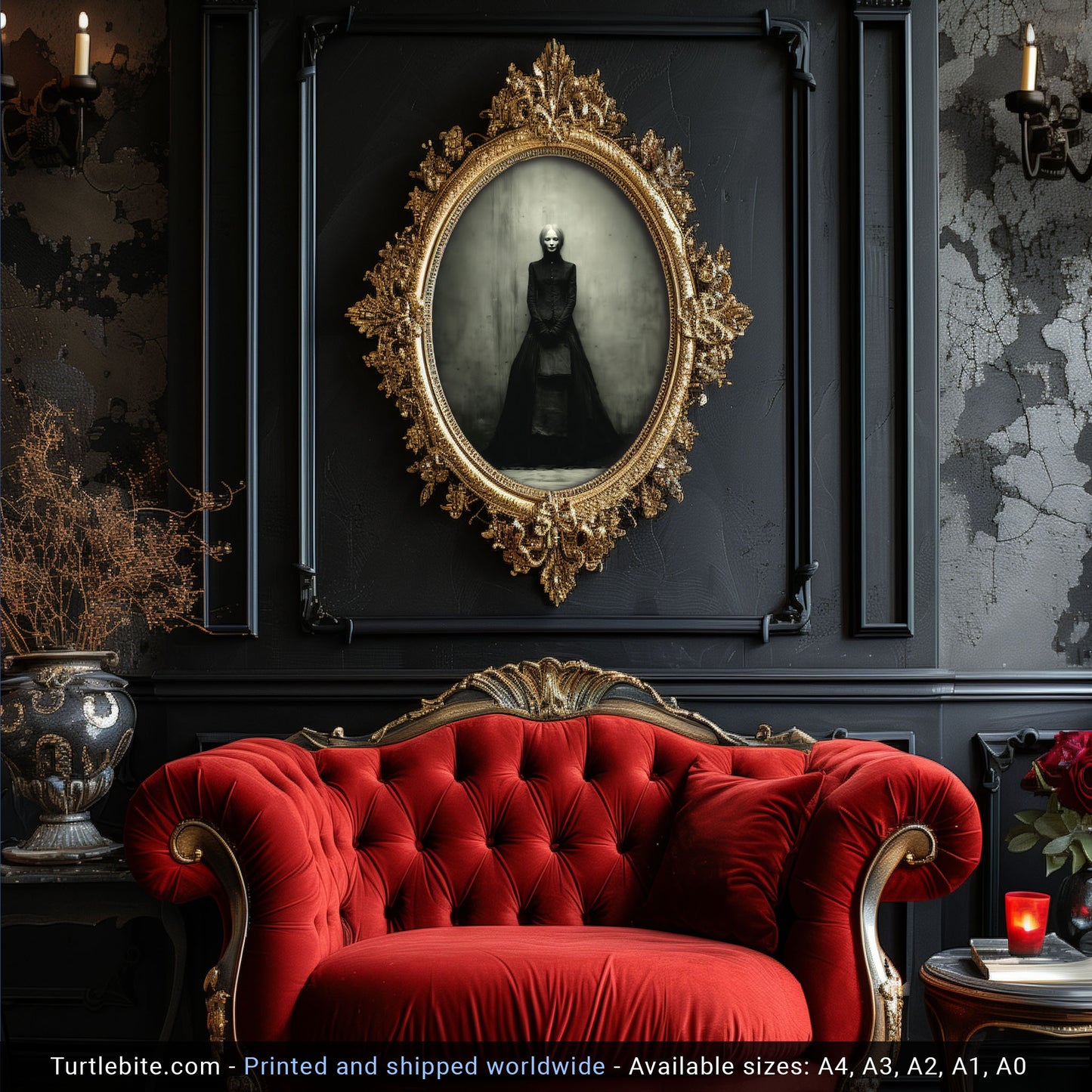 Haunting Victorian Portrait Print - Gothic Wall Art