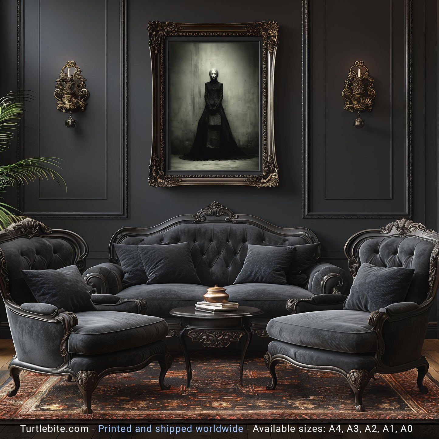 Haunting Victorian Portrait Print - Gothic Wall Art