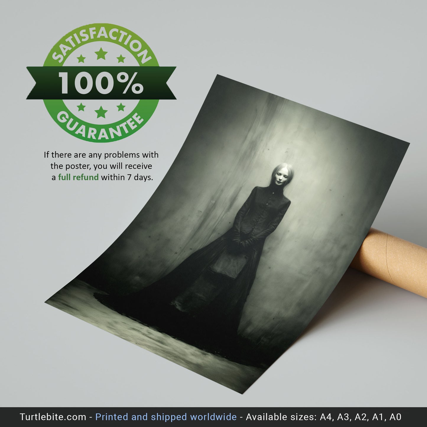 Haunting Victorian Portrait Print - Gothic Wall Art