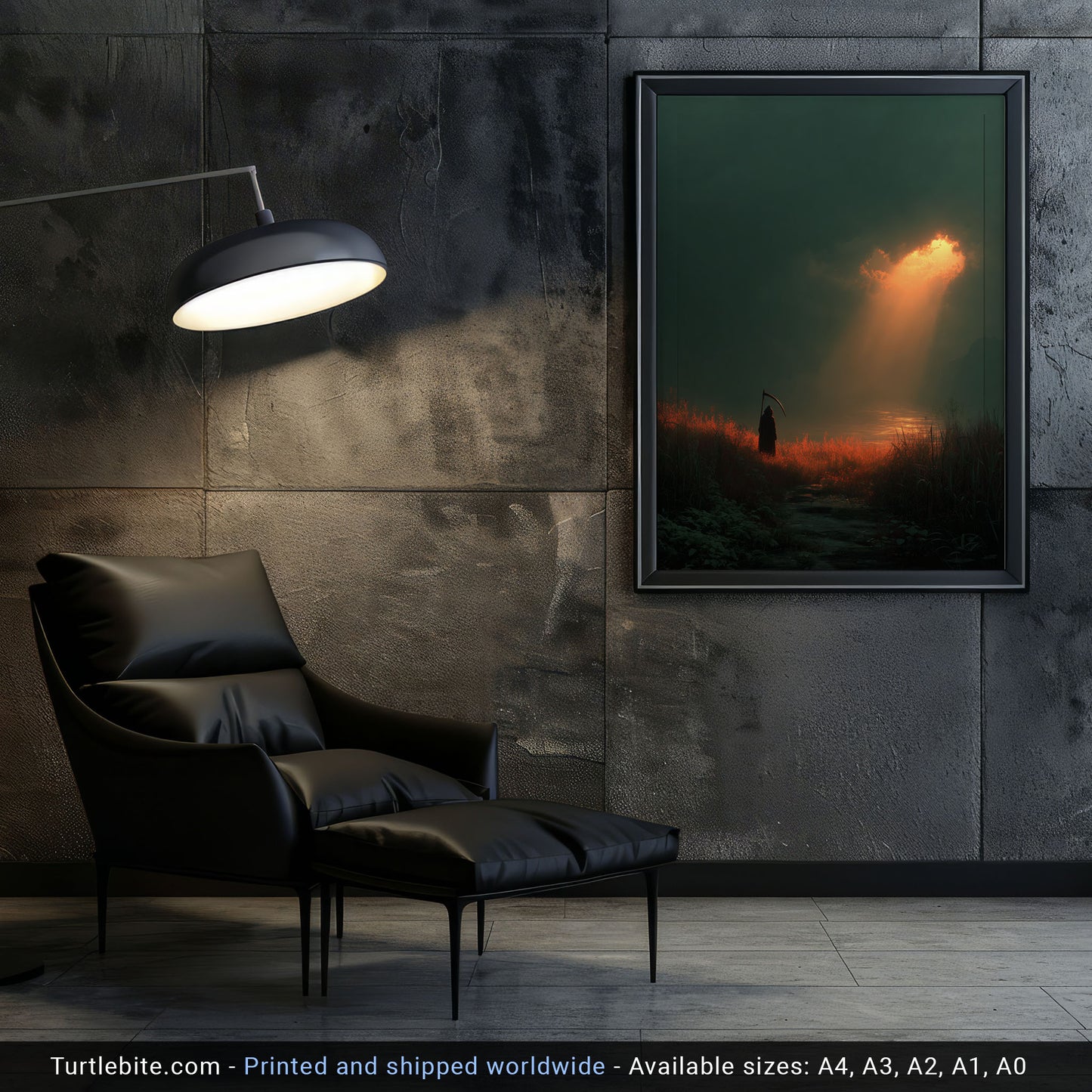 Grim Reaper Art Print - Dark Gothic Wall Decor Poster