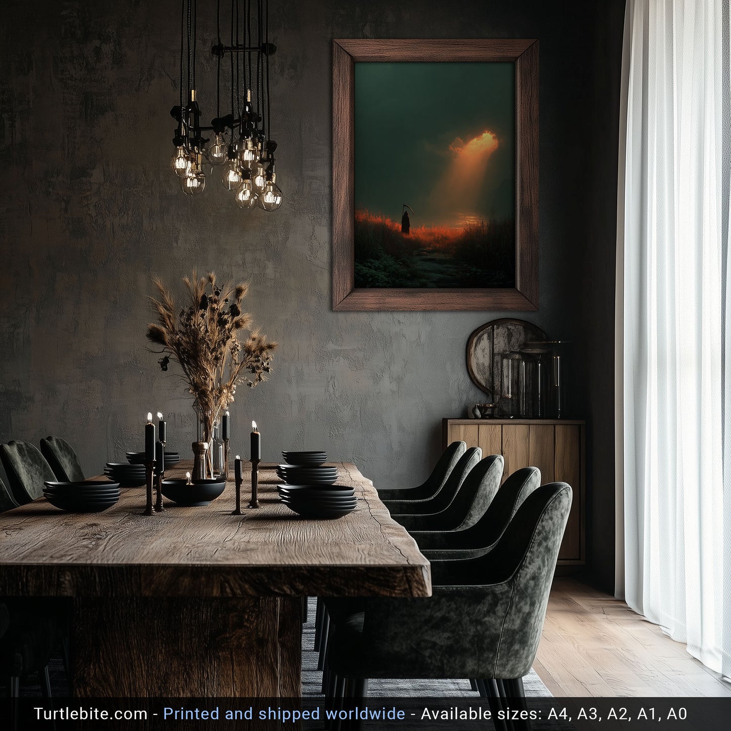 Grim Reaper Art Print - Dark Gothic Wall Decor Poster