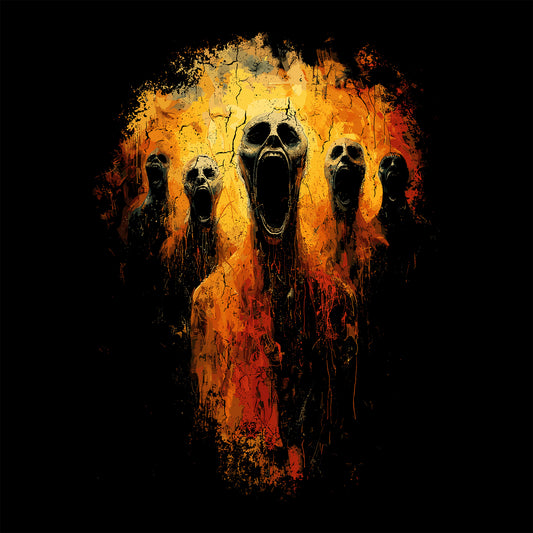 Horror Shirt - Screaming Skulls Dark Art Gothic Tee