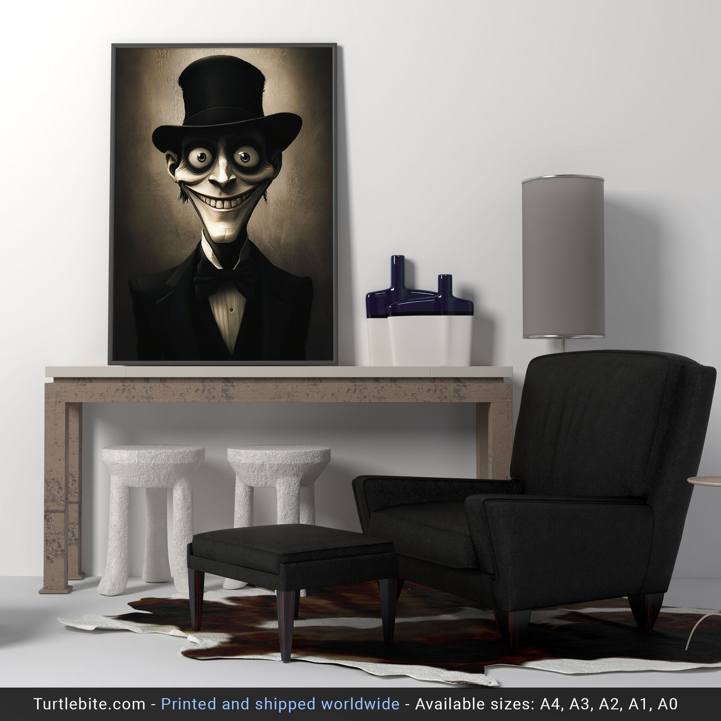 Snake Oil Salesman Painting, Dark Academia Poster, Dark Humor Wall Art, Sneaky Vintage Salesman